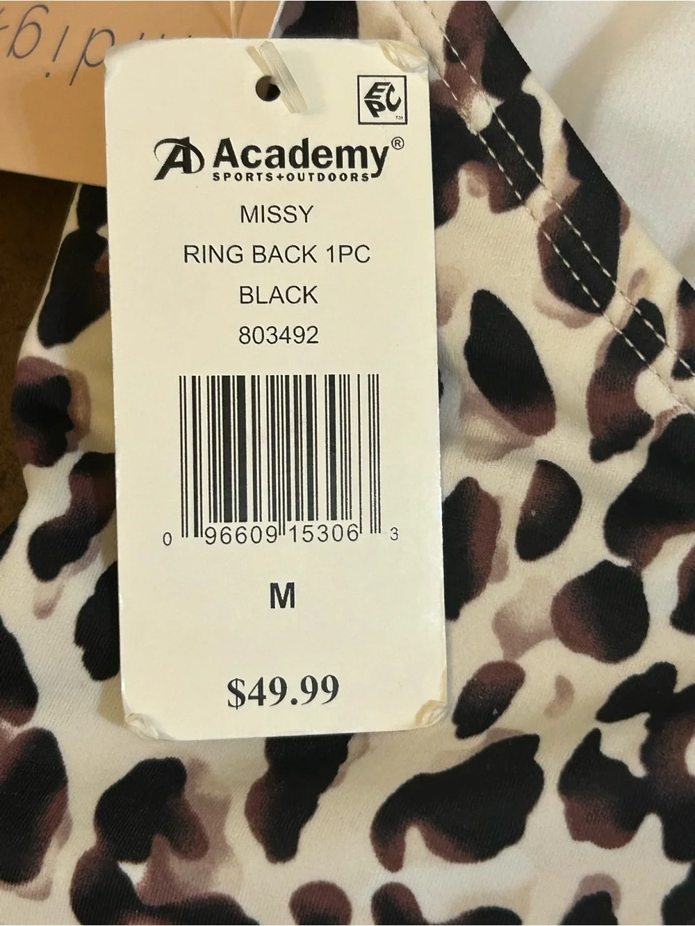 NWT-Indigo Sky leopard-print one-piece swimsuit, high-cut leg, keyhole detail